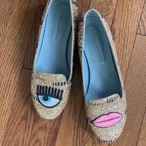 Chiara Ferragni glitter loafers